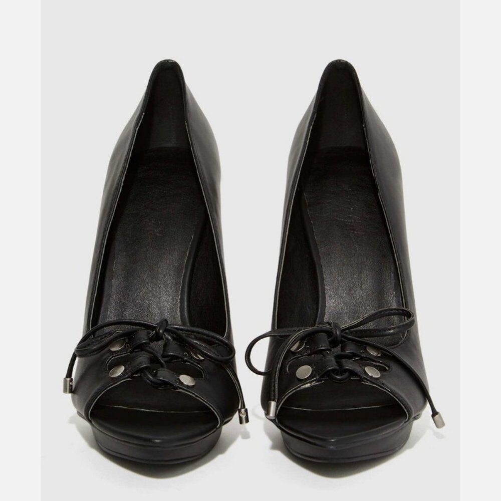 NWOB Nasty Gal To Tie For Lace-Up Open Toe Heels